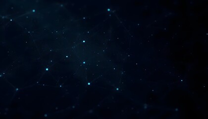 Fototapeta premium The abstract polygonal space low poly dark background features a mesmerizing display of interconnected dots and lines, creating a visually striking and dynamic composition.