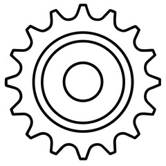Gear Line Art Vector