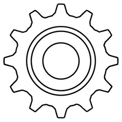 Gear Line Art Vector
