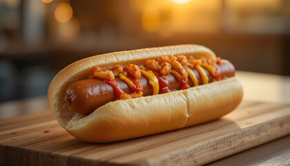 Bacon-Topped Hot Dog