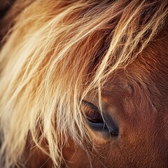 Gentle Gaze of an Equine Friend A Close Up Image Revealing the Tender Soul in the Eye of a Horse