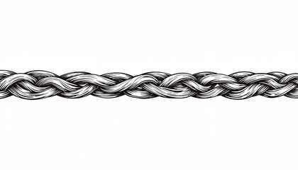 Naklejka premium Delicate braided wicker pattern illustration, minimalistic design