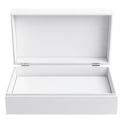 A Clean White Rectangular Box Open Empty Ready for Product Presentation or Gift Packaging