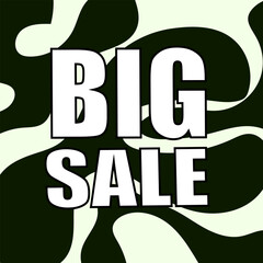 Big sales discount banner for brand advertising