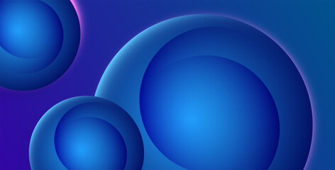 modern dynamic abstract blue circle shape shadow and light dimension background.
