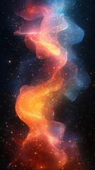 Colorful cosmic swirl reveals the beauty of outer space during an imaginary celestial event
