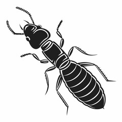 termite black silhouette icon vector