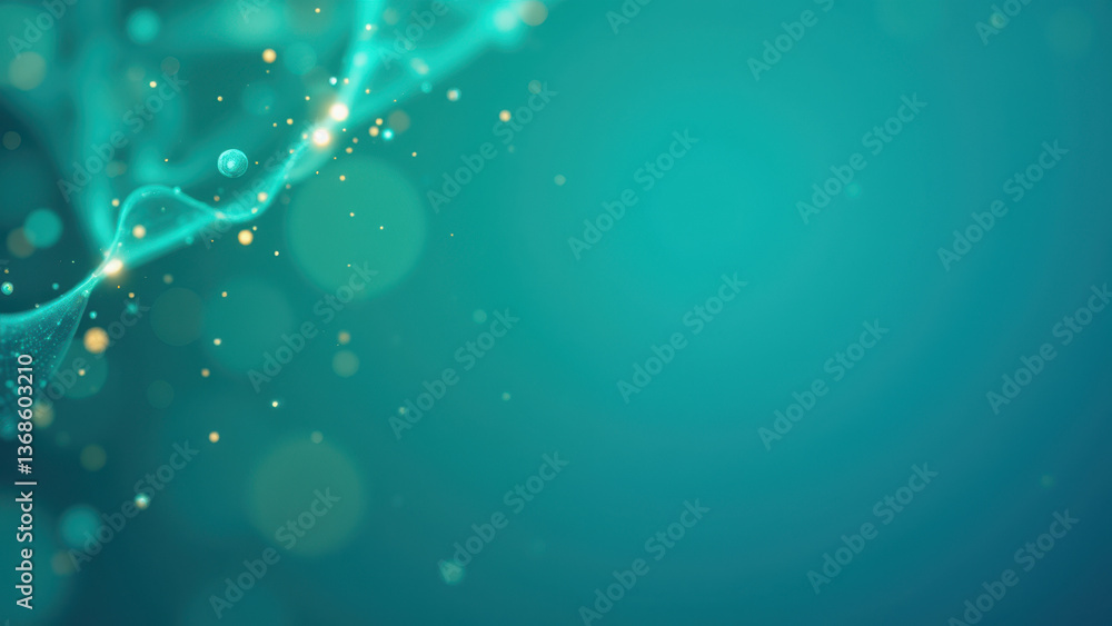 Poster image depicting an abstract representation of nicotinamide adenine dinucleotide with a cosmic backgr