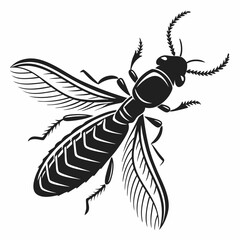 termite black silhouette icon vector