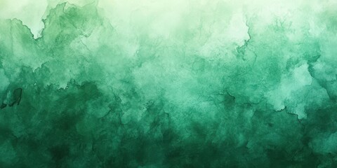 Abstract green watercolor texture creating a soothing ambiance with layered shades and subtle transitions