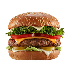 hamburger isolated on white, hamburger, burger, food, cheeseburger, cheese, 