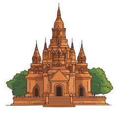Obraz premium cartoon bagan no details solid background