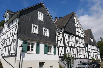 Fachwerkhäuser in der Fachwerkstadt Freudenberg im Siegerland