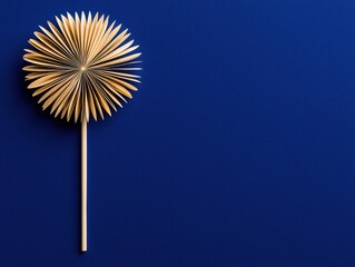 Creative paper decoration on blue background for design projects and artistic inspiration.