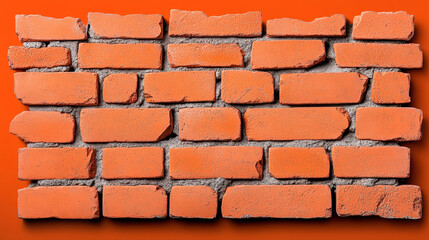 Brick wall Background, Textured brick wall in orange background.