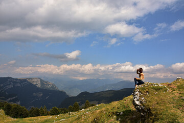 donna in montagna 