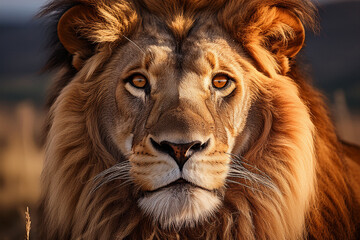 Fototapeta premium close up of a lion