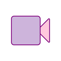 Simple Video Camera Icon Vector
