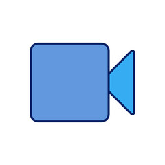 Fototapeta premium Simple Video Camera Icon Vector