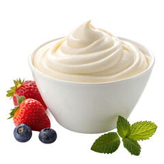 plain-yogurt with berries