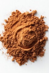 Brown Powder Pile on White