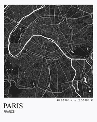 Obraz premium Minimalist Digital Map Prints