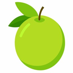 green apple isolated on white