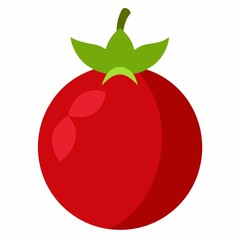 red apple isolated on white