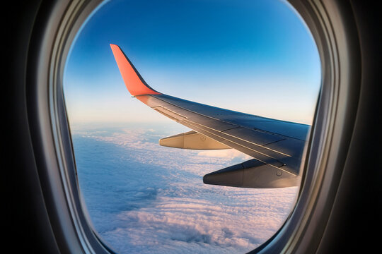 Fototapeta view from airplane window
