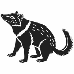 Tasmanian devil black silhouette icon vector