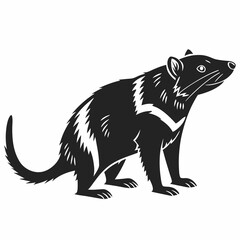 Tasmanian devil black silhouette icon vector