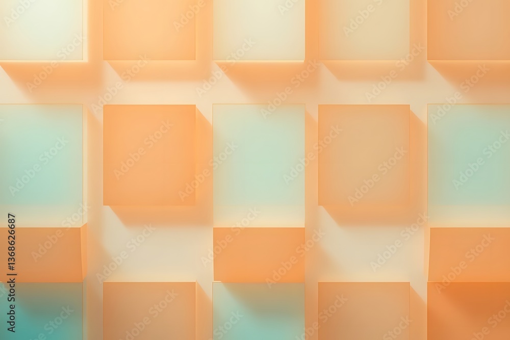 Aufkleber abstract 3d and digital gradient designs with vibrant colors and geometric patterns for modern visua