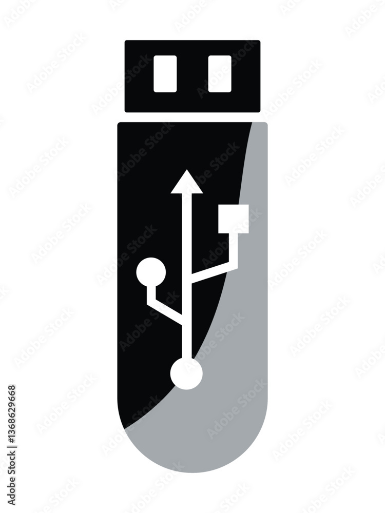 Poster usb drive icon. stylish pen drive vector icon sign symbol website graphic design. usb drive vector e