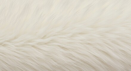 Obraz premium Soft White Fur Texture Close Up Shot. AI Generated
