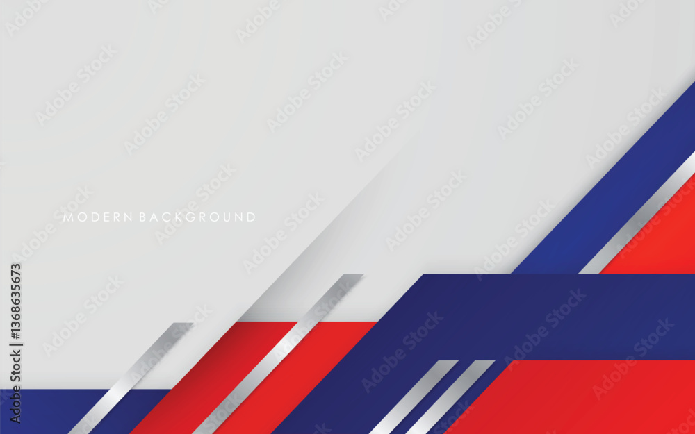 Poster illustration vector graphic of abstract background blue and red gradients with white color overlap l