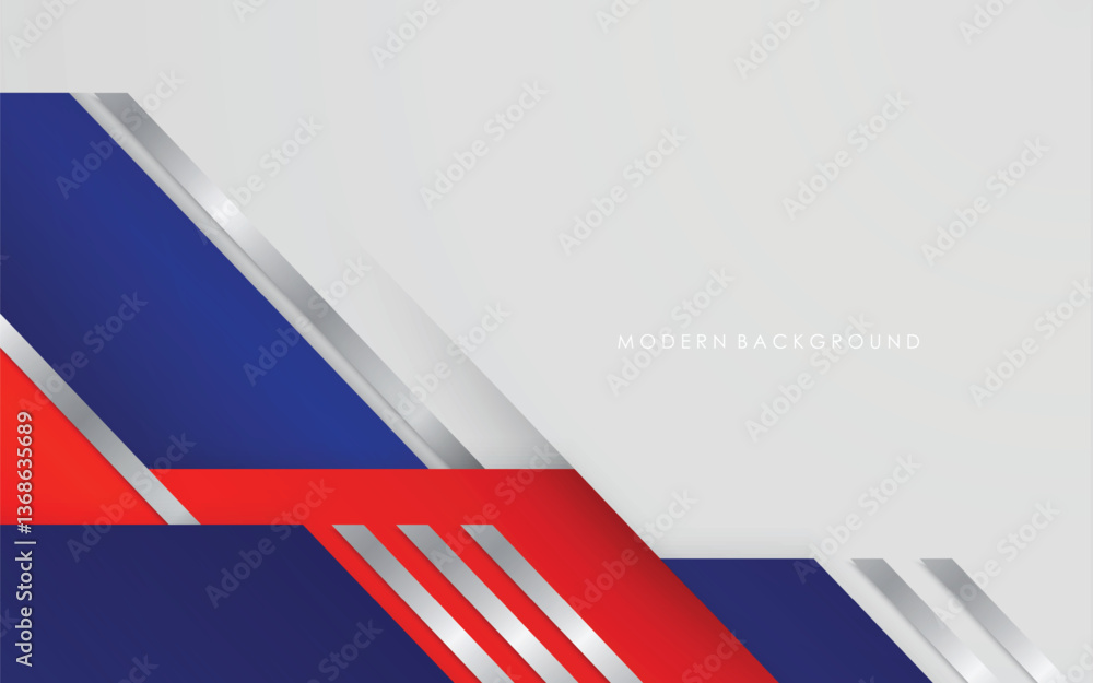 Poster illustration vector graphic of abstract background blue and red gradients with white color overlap l
