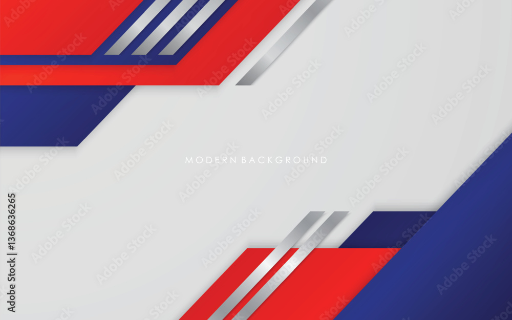 Poster illustration vector graphic of abstract background blue and red gradients with white color overlap l