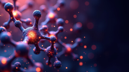 Stylized graphic of Nicotinamide Adenine Dinucleotide, a coenzyme present in all living cells and found in nad supplements.