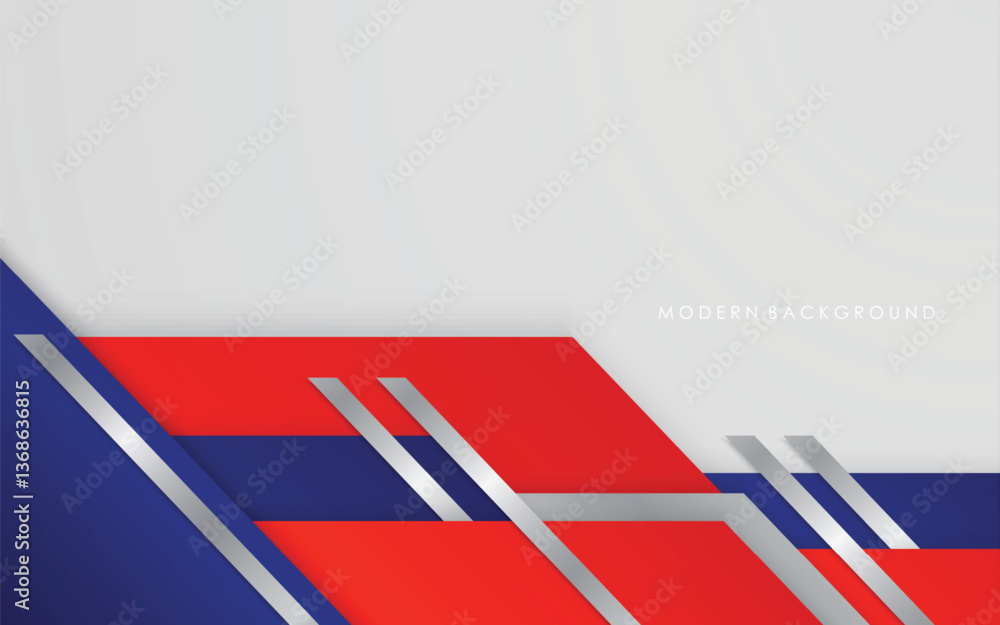 Poster illustration vector graphic of abstract background blue and red gradients with white color overlap l