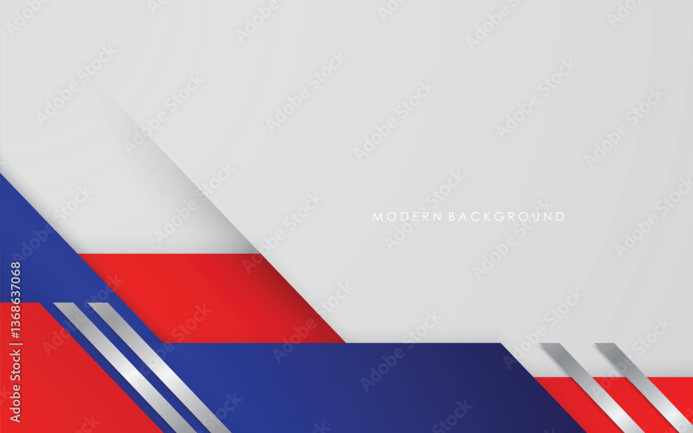 Poster illustration vector graphic of abstract background blue and red gradients with white color overlap l