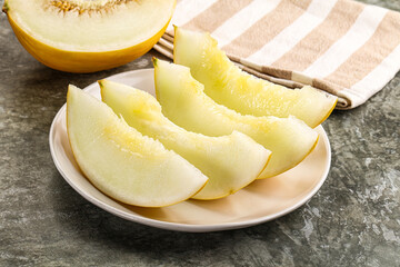 Sweet juicy ripe melon slices