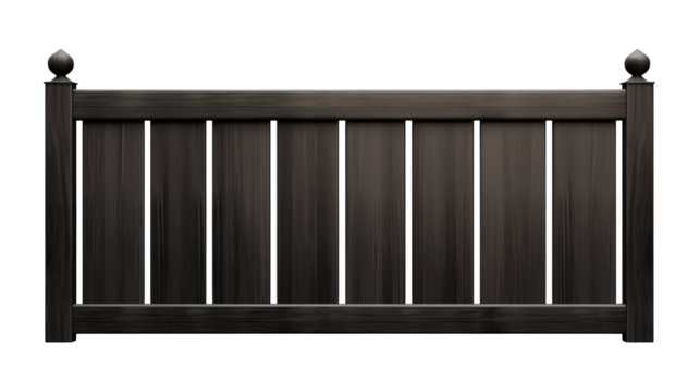 Explore premium dark wood fence panels for garden privacy and security solutions online today transparent backgroundisolated on transparent background	