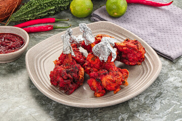 Indian cuisine - Red Chicken lolypops
