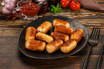 Roasted chicken mini sausages for breakfast
