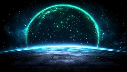 Futuristic Planet Floor Scene