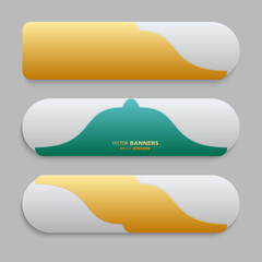 Modern Colorful Abstract Vector Banners with Unique Wavy Shapes and Design