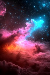 Cosmic Nebula with Stellar Cloudscape.