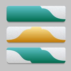 Minimalist Banner Design Mockup Set with Modern Geometric Patterns

