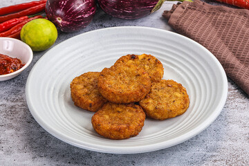 Fried potato crispy golden hash brown