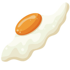 icon of a raw chicken egg that is spreading, for various designs or patterns